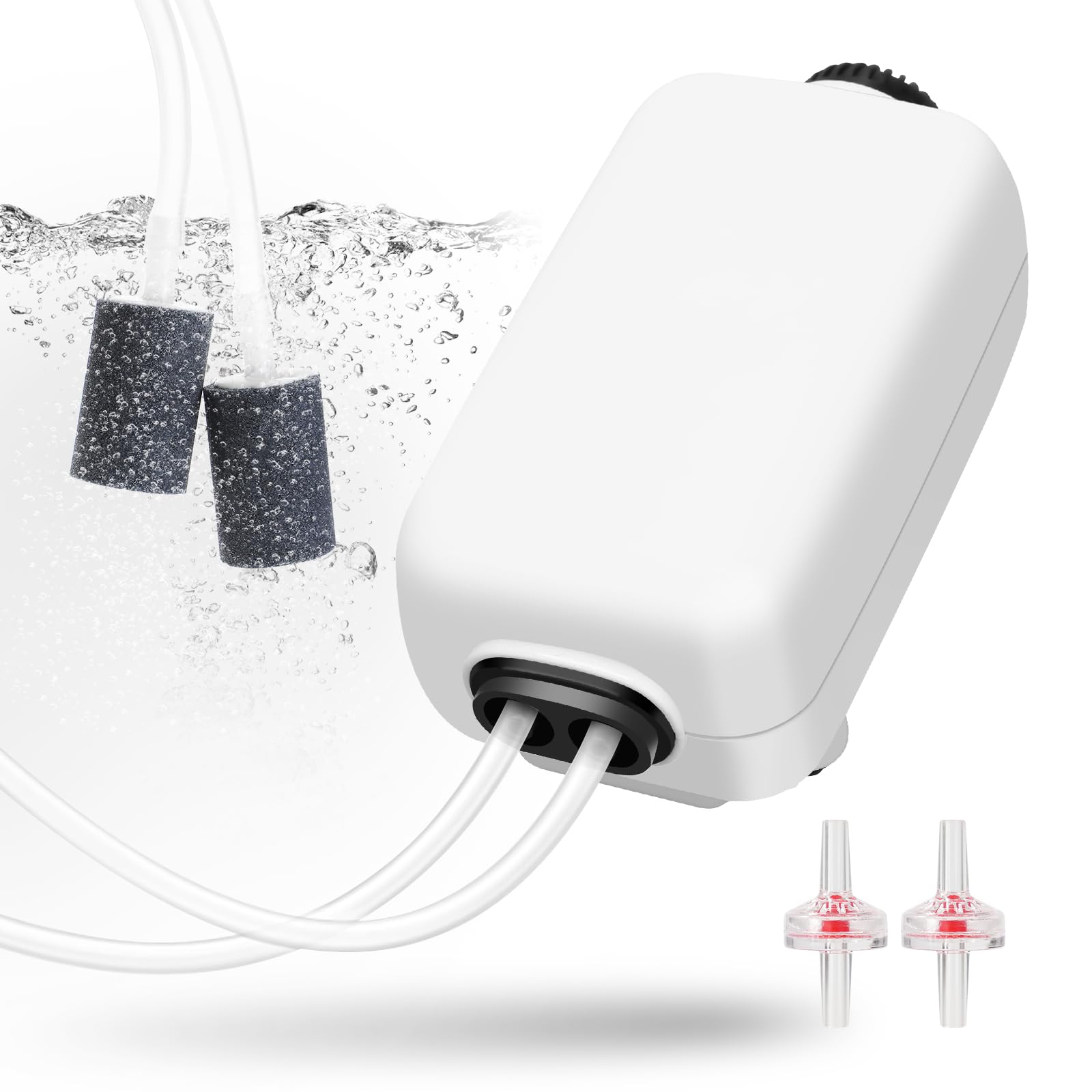AQUANEAT Aquarium Air Pump for 20-210 Gallon Tank, Fish Air Bubbler, H — Build quality and design details up close