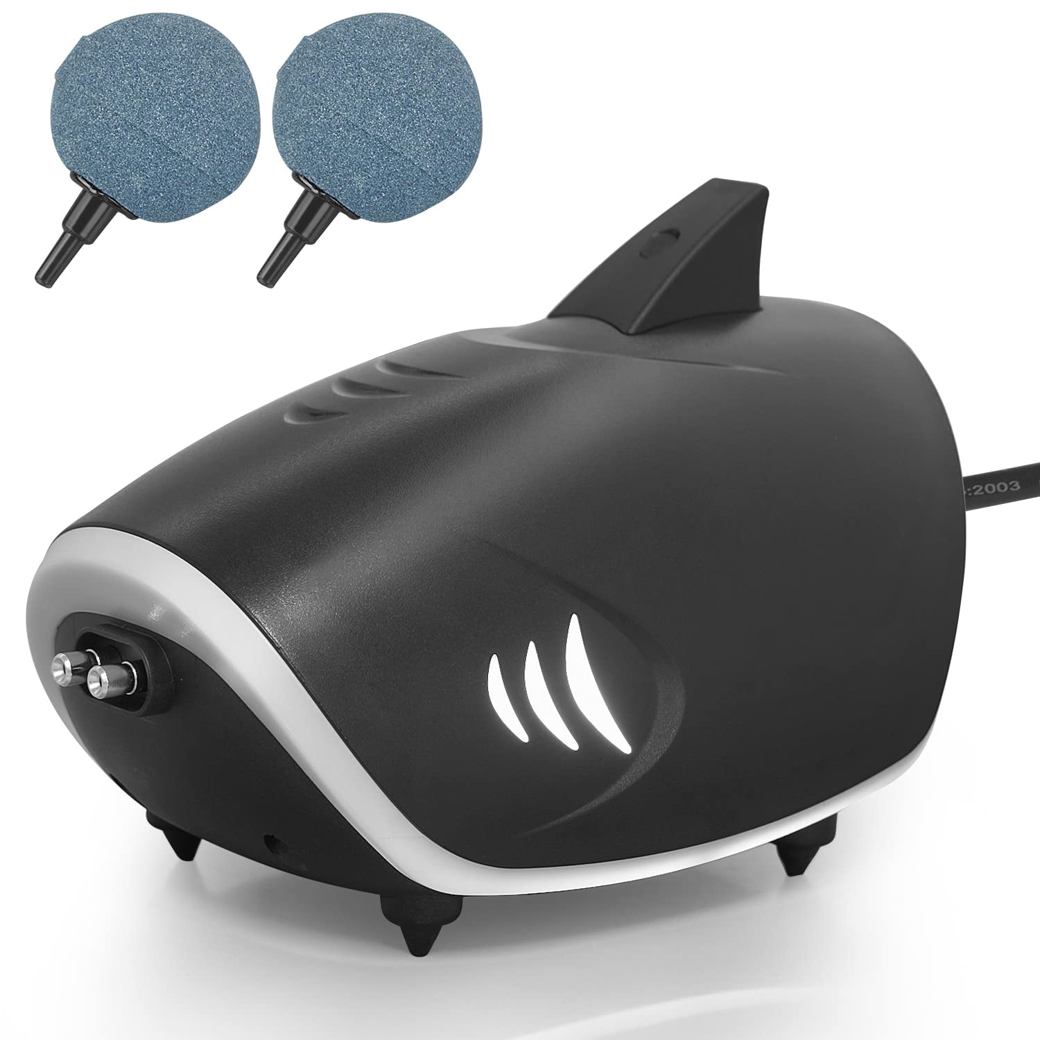 HITOP 6W Silent Aquarium Air Pump - 160GPH Large Air Volume Fish Aerat — Our recommended configuration for best results