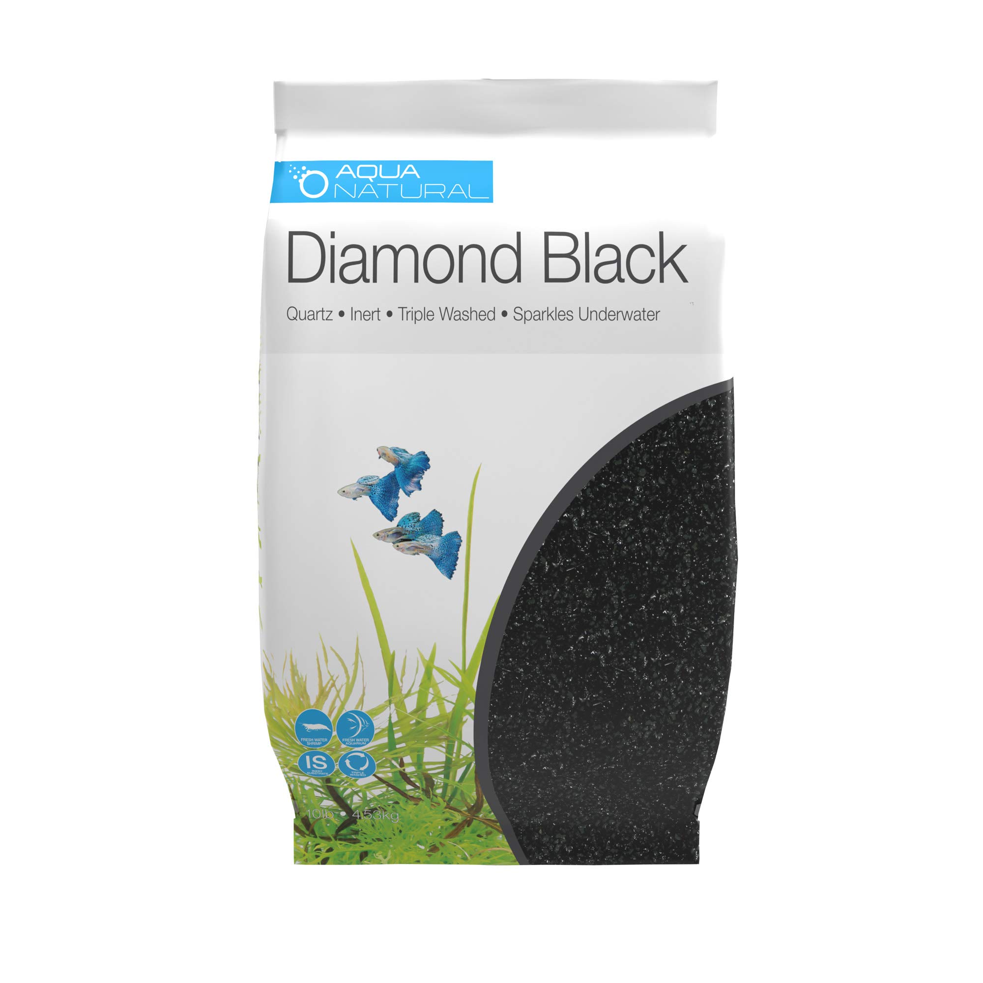 Aqua Natural Aquarium Substrate, Diamond Black Gravel, 10lb | 1-2mm, F — Build quality and design details up close