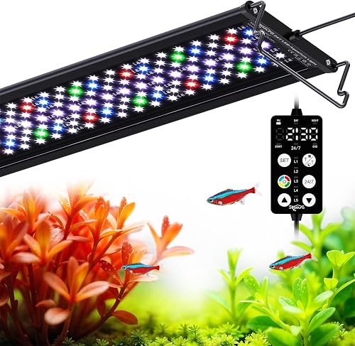 SEAOURA LED Aquarium Light, 24/7 Custom Timer, Power-Off Memory,7-Row — Side-by-side comparison of top picks in this category