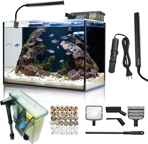 10 Gallon Aquarium Set Glass Fish Tank, Heater Self Cleaning System Fi — Side-by-side comparison of top picks in this category