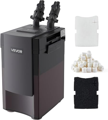 VEVOR 317GPH Canister Filter, 3-Stage External Aquarium Filter with Po — Our recommended configuration for best results