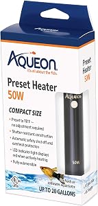 Aqueon Preset Aquarium Heater Black, 50 Watts