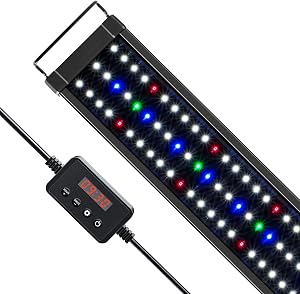 NICREW ClassicLED Plus LED Aquarium Light with Timer, 21 Watts, for 30 to 36 Inch Fish Tan