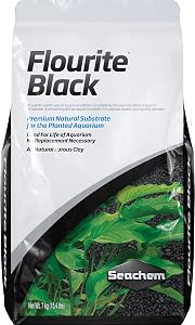 Seachem Flourite Black Clay Gravel - Stable Porous Natural Planted Aquarium Substrate 15.4 