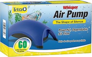 Tetra Whisper Air Pump 40 To 60 Gallons, For Aquariums, Powerful Airflow, Non-UL Listed,Blu